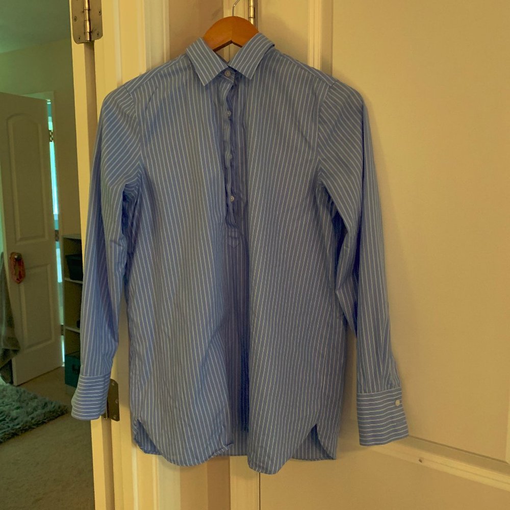 Lands End No Iron Supima Cotton Long Sleeve Size 4